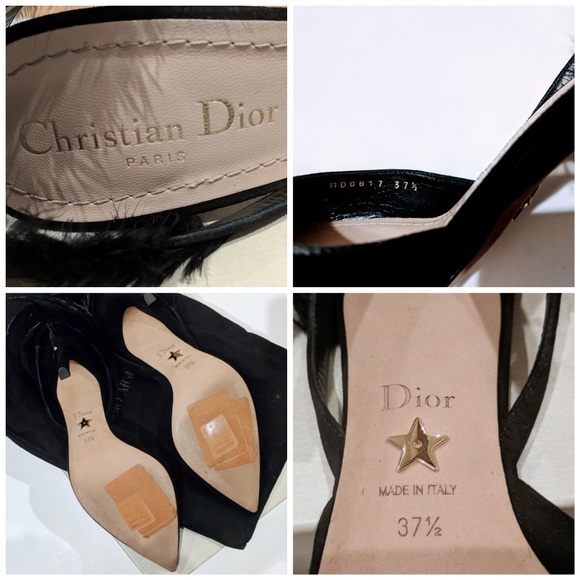 SALE!❤️DIOR❤️Ethnie Feather Slingback Heel Pumps - Picture 6 of 8